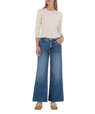 Kut from the Kloth Meg High Rise Wide Leg Jeans In Toughness Wash