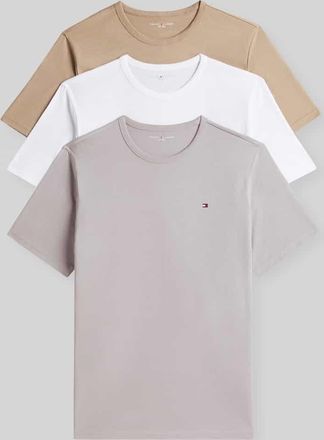 Tommy Hilfiger Regular Fit T-Shirts im 3-er-Pack in Taupe, Gr&ouml;&szlig;e XXL