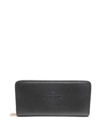 Loewe 2000s zip-fastening wallet - women - Calf Leather - One Size - Black