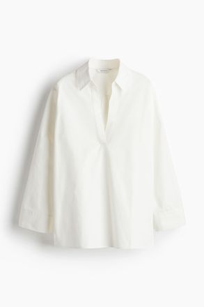 H&M Schlupfbluse aus Popeline - White