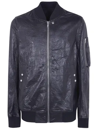 Rick Owens Leather Bomber Jacket