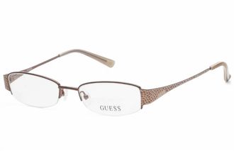 Guess Womens Rectangular Opticals Frames In Brown