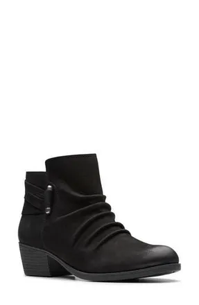 Clarks black ankle boots sale on sale