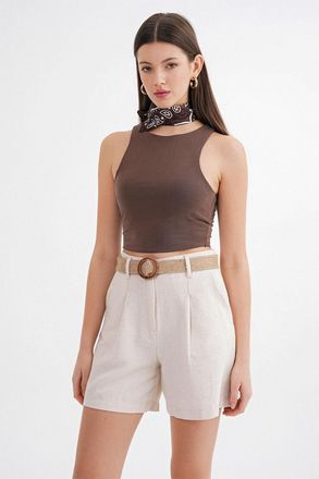 Mixray Hooggewaist Short met Balthoesluiting