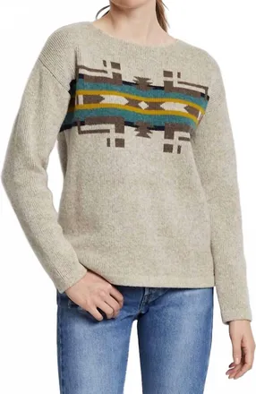 Pendleton Drop Shoulder Sweater In Oatmeal