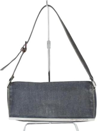 Fendi Pre-owned Denim fendi-bags - Dames - Vintage Schoudertas - Blauw - ONE Size - Denim - Vintage