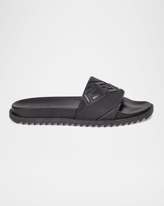 Fendi Men & apos;s FF Logo Slide Sandals