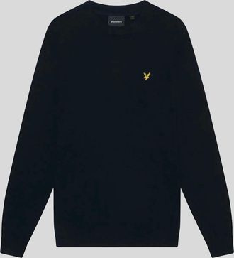 Lyle & Scott Lyle And Scott Mens Cotton Merino Crew Neck Jumper - Navy - Size: 36