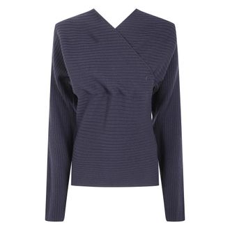 Paloma Wool Polenta Sweater - Dames - V-hals truien - Grijs - L - Wol - Truien & Vesten