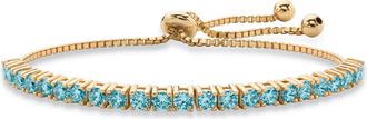Palm Beach Jewelry Gold-Plated Birthstone Crystal Drawstring Bracelet