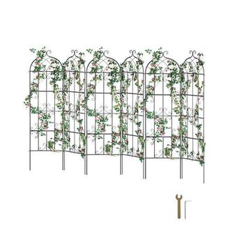 OEM Enrejado De Metal Para Plantas Trepadoras 51 X 180 Cm Soporte Para Rosas Trepadoras 6 Piezas Arco Para Enredaderas Soporte Para Pepinos Decorativo Par