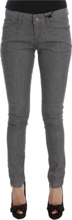Costume National Grijze Slim Fit Jeans - Dames - Skinny Jeans - Grijs - W26 - Katoen - Jeans