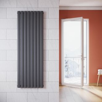 Elegant Lighting Elegant Radiadores De Agua Caliente 1800 X 619 X 48 Mm,radiador De Sal&oacute;n Potencia 1072 W,monocapa Vertical,conexiones Centrales G 1/2 - Antracita