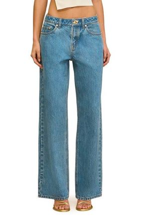 Cult Gaia Wynn Straight Leg Jeans in Stone Wash at Nordstrom, Size 27