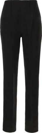 Sportmax Netto Slim-fit Broek - Dames - Slim Fit Broeken - Zwart - M - Leer - Broeken