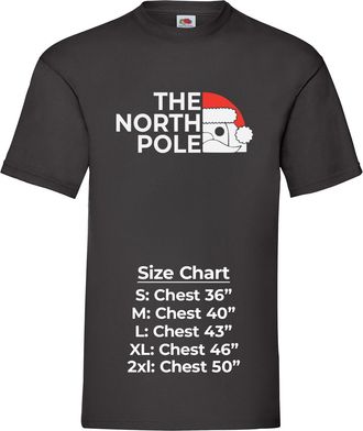 Generic Print Britannia The North Pole Santa Christmas T-Shirt (UK, Alpha, XXL, Regular, Regular) Black