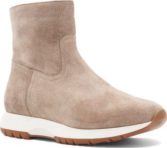 Aquatalia Kit Weatherproof Suede Bootie in Taupe Suede at Nordstrom, Size 10.5
