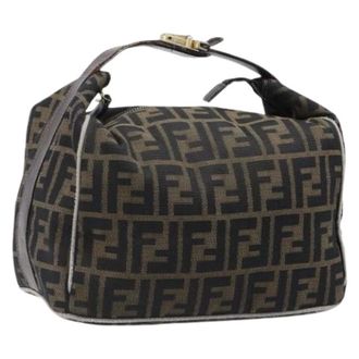 Fendi Pre-owned Zucca Canvas Hand Bag - Dames - Pre-owned - Bruin - Maat: ONE Size Leer