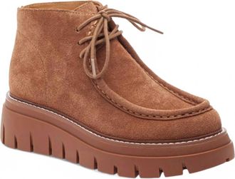J/Slides Womens Treasure Bootie In Tan Suede
