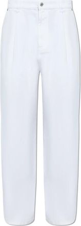 Moschino Jeans met logo - Heren - Regular Fit Jeans - Wit - L - Katoen - Jeans