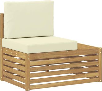 vidaXL Unidades De Sof&aacute; Seccional Para Exterior Blanco Y Crema Vidaxl