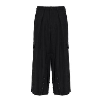 Yohji Yamamoto Pantaloni Cargo in Lana - - Trousers - Donna - Nero - L