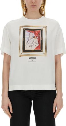 Moschino T-shirt - Dames - T-shirts - Wit - M - Tops