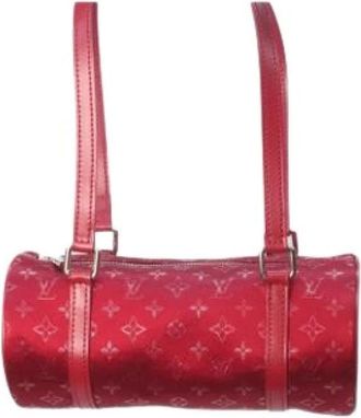 Louis Vuitton Pre-owned Shoulder Bags, female, Red, Size: ONE SIZE Pre-owned Vintage Monogram Satin Shoulder Bag