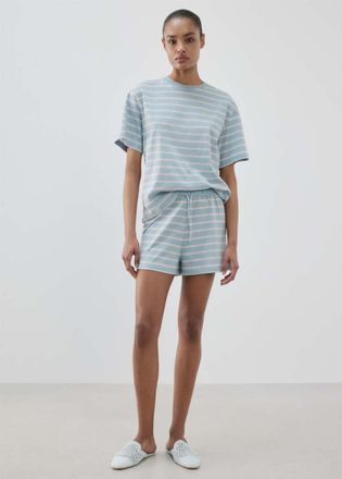Mango Short pigiama cotone righe blu - Donna - S - MANGO