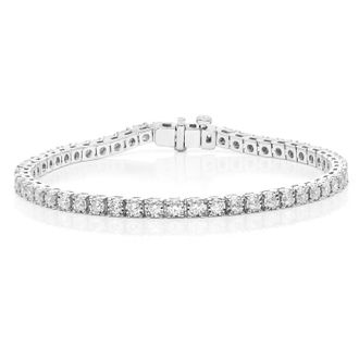 Vir Jewels 7 cttw Lab Grown Diamond Tennis Bracelet in Sterling Silver 7 Inch For Women