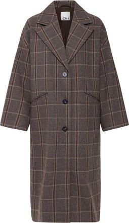 Ichi Emmalu Jas - Dames - Mantel - Bruin - XS - Polyester - Jassen