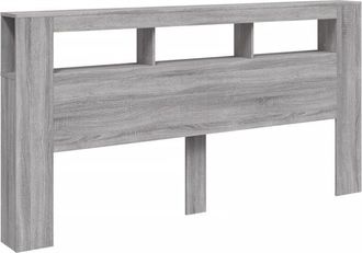vidaXL Led Headboard Grey Sonoma 200 cm Engineered Wood Vidaxl