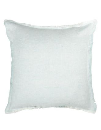 Anaya with Love Fringe Soft Linen Pillow with Down Alternative Insert in Light Aqua at Nordstrom, Size 26X26