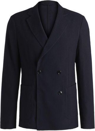 BOSS Slim-fit blazer in patterned wool