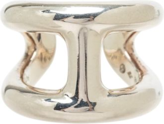 Herm&egrave;s Silver Silver 925 Band Ring (Pre-Owned)