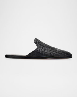 Bottega Veneta Men & apos;s Intrecciato Nappa Leather Slippers