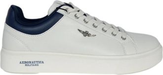 Aeronautica Klassieke witte herensneakers - Heren - Sneakers - Wit - 44 EU - Leer - Schoenen