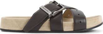 Balenciaga Sliders, male, Brown, Size: 10 US Belt Mule