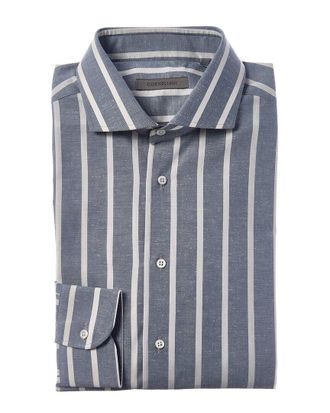 Corneliani Awning Striped Dress Shirt