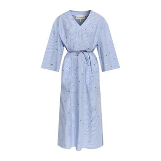 Munthe Byrus Dress - Dames - Casual kleedjes - Blauw - S - Katoen - Kleedjes