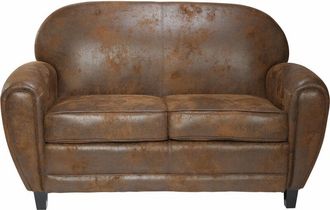 Rendez-Vous D&eacute;co Rendez-vous D&eacute;co - Sof&aacute; De 2 Plazas De Microfibra Marr&oacute;n - Club