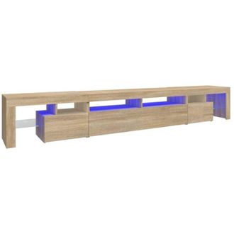 vidaXL Vidaxl - tv Cabinet with led Lights Sonoma Oak 260x36.5x40 cm