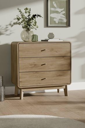 Julian Bowen Ingrid 3 Drawer Chest in Beige