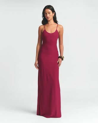 ST MRLO Gemma Slip Dress in Burgundy at Nordstrom, Size 6