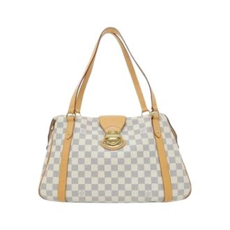 Louis Vuitton Pre-owned Shoulder Bags, female, White, Size: ONE SIZE Pre-owned Vintage Damier Azur Shoulder Bag