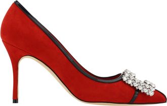 Manolo Blahnik Tuberian 90 Suede Pumps