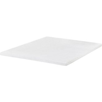 Beliani Coprimaterasso in schiuma bianca 160 x 200 cm Dazzle