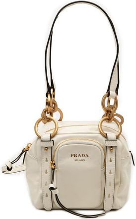 Prada Pre-owned Prada Mini Soft Calfskin Dangle Top Handle Bag Ladies HMDONY34FGSBVJKF