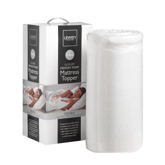 Lewis's Memory Foam Topper 2.5cm - Double | TJ Hughes White
