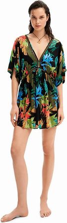 Desigual Womens Swim_top Tropical Party Bikini, Black, XL